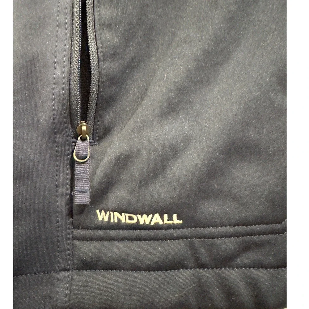 The North Face Navy WindWall Vest Mens Medium Black Softshell Full Zip